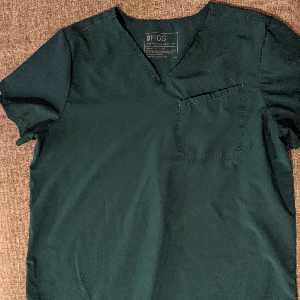 FIGS Womens Amazon Green FIONlite Sokone Scrub Top